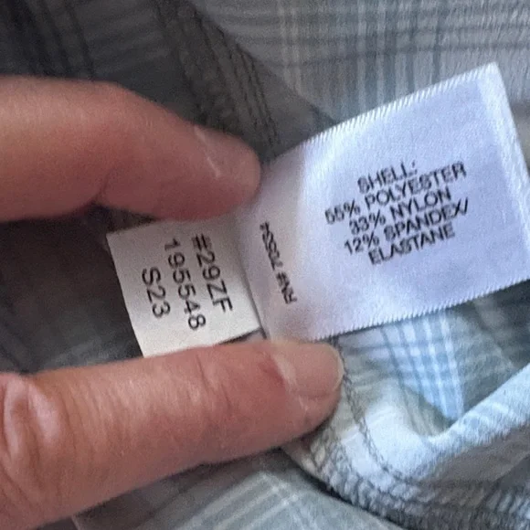 Orvis Pro Womens Blue Plaid Snap Down Shirt with Zippered Side Pockets Size L - Picture 13 of 13